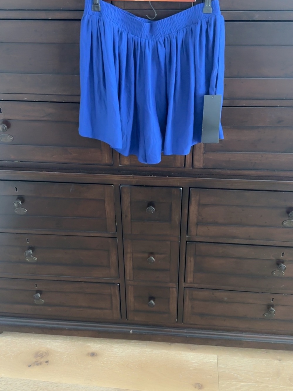 BCBGMaxAzria Cobalt Blue Pleated Skort